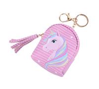 TOPPERFUN Cartoon Unicorn Coin Purse Mini PU Storage Bag for Boys and Girls Earphone Cable Organizer Zipper Cute Change Pouch for Travel