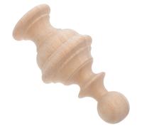 TOPPERFUN Carved Wooden Finials Decorative Wood Finials Polished Solid Wood Spherical Hand-Carved Design with Comfortable Touch for Bedpost and Staircase Crafting Decoration