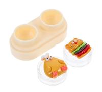 TOPPERFUN Case with Adorable Cute and Tweezers with Drawer Design Compact and Portable Abs Storage Box Easy Access Multi-Purpose Lens Holder for Travel, Study, and Work