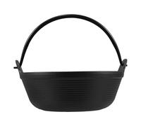 TOPPERFUN Cast Iron Sukiyaki Pot Japanese-Style Thickened Cauldron with Natural Nonstick Oxidized Surface Even Heating for Home and Outdoor Cooking Soup Stews Simmering Pan Essential Picnic