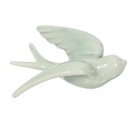 TOPPERFUN Ceramic Bird Wall Hanging Light Green Bird Shape Wall Decor with Fresh Colors Long-time Decoration Easy to Decorate for Yard and Office