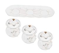 TOPPERFUN Ceramic Buddhist Worship Cup with Lotus Design Small Offering Bowls for Meditation and Rituals Home Temple Water Chalices for Buddha Devotion and Sacred Ceremonies