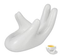 TOPPERFUN Ceramic Hand-Shaped Jewelry Holder Bracelet Display Stand Porcelain Photography Prop Desktop Decoration for Ring and Bracelet Storage