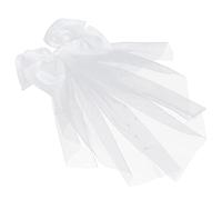 TOPPERFUN Chic Bridal Headdress with Bow Design Creative Hair Veil for Weddings Stylish Hair Clip for Photography Props Comfortable and Reusable Accessory