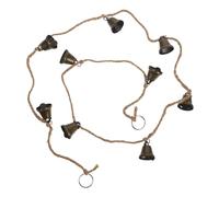 TOPPERFUN Christmas Bell String Decorations Vintage Metal Wall Hanging Bells for Home Decor Iron Craft 135cm Long Festive Sound