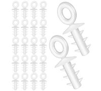 TOPPERFUN Christmas Foam Ornament Hanger Caps Plastic 100pcs for Season | Push in Fitting, for Ornament Strings and Baubles, Easy Decorating for Homes and Craft Projects