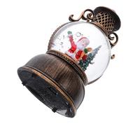 TOPPERFUN Christmas Snow Globes Lantern with LED Light and Classic Music Box Water Resistant Festive Snowman Design Portable Holiday Table Decor for Indoor Outdoor Use Battery Not Included