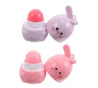 TOPPERFUN Color Changing Lip Balm Lipstick 2pcs Set Moisturizing Lip Moisturizer Hydration Cute Bunny Shape for Women Teen Girls Daily Use