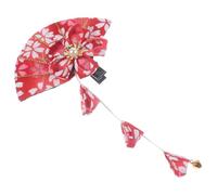 TOPPERFUN Creative Cherry Blossom Hair Clip for Women with Purple Cotton Linen Tassel, Elegant Hair Accessory for Daily Wear and Festival Party Hairstyles Random Color