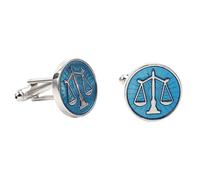 TOPPERFUN Creative Zodiac Cufflinks for Men Smooth Surface Shirt and Suit Accessory Practical Formal Cuff Link Buttons for Business Wedding and Occasions