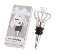 TOPPERFUN Crown Shape Wine Bottle Stopper Sealing Plug for Wedding Party Gift for for for for for for Easy to Use and Clean Prevents Oxidation and Alcohol Volatilization for Wine Bottles