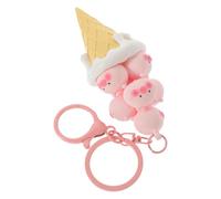 TOPPERFUN Cute Panda Ice Cream Stackable Pvc Animal Keychain Charm for Bag and Car Keys, Cartoon Pendant Decoration Gift for Couples and Women Accessories