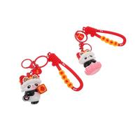 TOPPERFUN Cute Panda Keychain Cartoon Bag Pendant Multiuse Accessory Cultural Design for Couples Year Gift Charming Backpack Charm for Him Her