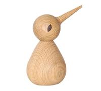 TOPPERFUN Delicate Corrosion Material Khaki Plastic Head Resistance and Wooden Bird Figurine Decor with Rotatable Decoration Ornament for Living Room Home Tabletop
