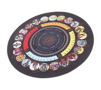 TOPPERFUN Delicate Rubber Tarot Card Tablecloth for Divination Altar, Decorative Tarot Desk Protector Mat, Washable Home Supply for Fortune Telling Games