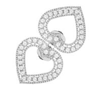 TOPPERFUN Detachable Heart-shaped Pearl and Rhinestone Shoe Clips for Women Elegant Metal Charms Buckles for Wedding Party Bridal High Heels Stylish Decorative Accessories for Formal and