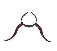 TOPPERFUN Devil Horns Headband Gothic Plastic Horn Hair Hoop for Women Halloween Cosplay Witch Dress Up Party Props Lightweight Reusable Hair Accessory