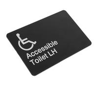 TOPPERFUN Disabled Sign Disabled Toilet Sign Black Abs and Sponge Rubber Material with Tactile Elements Versatile Application for Hospitals and Public Spaces