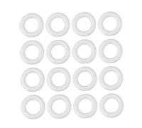 TOPPERFUN DIY Craft Supplies Circular Rings for Kids 50pcs White Foam Round Solid Rings Develop Children's Hand Eye Coordination and Creativity for Art Painting and Craft Wreaths