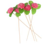 TOPPERFUN Dried Flower Diffuser Sticks 5pcs Pink Wild Daisy Reed Aromatherapy Sticks for Oil Diffusers Home Fragrance Decoration