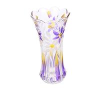 TOPPERFUN Dried Flower Vase Thickened Glass Bottle Decorative Desktop Container for Arranging Plants Stable and Safe Design for Home Office Decor