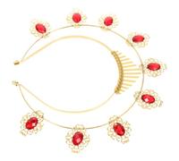 TOPPERFUN Durable Rhinestone Crown Headband for Women Lightweight Multi Purpose Hair Hoop for Parties Beauty Pageants and Engagements Unique DIY Design Bright Color