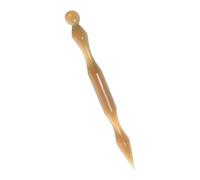TOPPERFUN Ear Acupuncture Pen Dual Head Massage Tool for Auricular Therapy Lightweight Ox Horn Meridian Massage Pen for Travel and Deep Tissue Relief