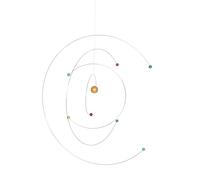 TOPPERFUN Educational Space Science Mobile Hanging Decor with Planet Model for Playroom and Classroom, Dynamic Atom Mobile Ceiling Ornament for and Adults Home Accents