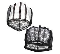 TOPPERFUN Elastic Wig Caps 2Pcs Breathable Lace Wig Mesh Net Caps Comfortable Hair Net Women Daily Use Hair Care Accessory