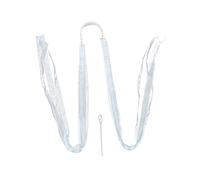 TOPPERFUN Elegant Ancient Chinese Hair Accessories with Long Tassel Handmade Hairpins and Silk Ribbon Hanfu Hair Crown for Traditional Weddings Festivals and Halloween Party Decorations