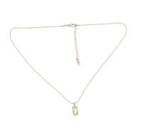 TOPPERFUN Elegant Golden Clavicle Chain Necklace for Women with Hollow Number Pendant Titanium Steel Snake Bone Design Chic and Versatile Accessory for Parties and Daily Wear