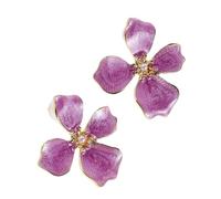 TOPPERFUN Elegant Pastel Flower Earrings for Women Romantic Color Palette Statement Studs Chic Floral Design Jewelry Girlfriend Sister Christmas Birthday
