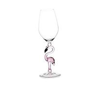 TOPPERFUN Elegant Pink Flamingo Shaped Glass Wine Goblet Creative Cocktail Glass for Home Bar Restaurants Cafes and Parties