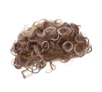 TOPPERFUN European and American Style Short Curly Wig Ladies Wigs for Women Role Playing High Temperature Silk Coffee