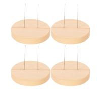 TOPPERFUN Felting Dolls Display Holder 4pcs Double Steel Needle Rag Doll Holder Wood Base for Felting Animal Dolls Crochet Dolls Action Figures Dolls
