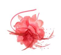 TOPPERFUN Floral Bridal Fascinator Headpiece Lightweight Plume Hair Decoration for Wedding Tea Party Women Romantic Floral Accent Comfortable Fit