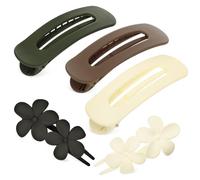 TOPPERFUN Floral Hair Clips Flat Plastic Hair Accessories Matte Finish Elegant Design Versatile Use Decorative Touch for Styling and Everyday Wear
