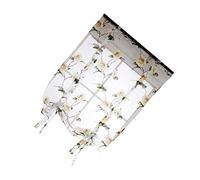 TOPPERFUN Floral Roman Blind Curtain 1x1.6m Yellow Polyester