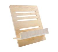 TOPPERFUN Foldable Wooden Cookbook Stand for Kitchen Storage, Multi-Functional Desktop Rack for Organising Recipe Books, for Cooking and Learning, Compact and Sturdy Wood Material