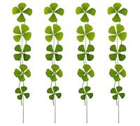 TOPPERFUN Four-leaf Clover Pressed Leaves 24pcs Natural Dried for DIY Crafts Supply and Candle Making Decoration