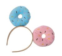 TOPPERFUN Funny Doughnut Headband for Women Sparkly Makeup Hair Accessories Cute Cartoon Party Headpiece for Birthday Carnival Festival Sweet Donut Design