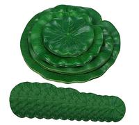 TOPPERFUN Garden Pond Floating Lilly Pads 16 Pieces Artificial Lotus Leaf Decorations for Ponds and Fish Tanks