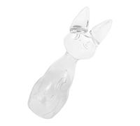 TOPPERFUN Glass Cat Shaped Pet Hair Keepsake Jar Compact Transparent Memorial Organizer for Cat Whiskers Travel Friendly Storage for Pet Lovers Space Saving Design