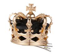 TOPPERFUN Gold Halloween Party Queen Coronation Crown Hair Clip Headdress for Women Cosplay Accessories Headwear