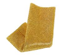 TOPPERFUN Golden Rhinestone Plastic Mic Handle Sleeve Cover Compatible with Wireless Handheld Microphones, Easy to Apply Microphone Protector for Singers and Hosts