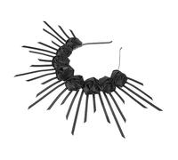 TOPPERFUN Gothic Floral Headpiece Crown Exaggerated Goddess Headband for Women for Cosplay Halloween Weddings and Themed Parties Lightweight and Comfortable Design