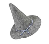 TOPPERFUN Gray Wizard Scarecrow Hat for Halloween Cosplay Weather-resistant Felt Headwear for Adults Comfortable Floppy Straw Design for Witch Sorcerer Demon Costume Parties and Theatrical