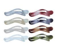 TOPPERFUN Hair Claw Clips Random Color for Washing Your Face Or Taking A Bath Jaw Clips 8pcs Matte Acrylic Comfortable Non-slip for Thick and Wavy Hair