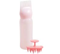 TOPPERFUN Hair Dye Root Comb Applicator Bottle Great for Filling Hair Color 2 Sets with Massage Comb Plastic and Silicone Material and Hairdressing Bottle for Dyeing