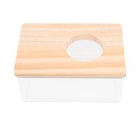 TOPPERFUN Hamster Toilet Sand Bath Box Multifunctional Easy Cleaning Acrylic 5.89x3.93x2.16in Bathroom Use for Small Animals Pet Supplies